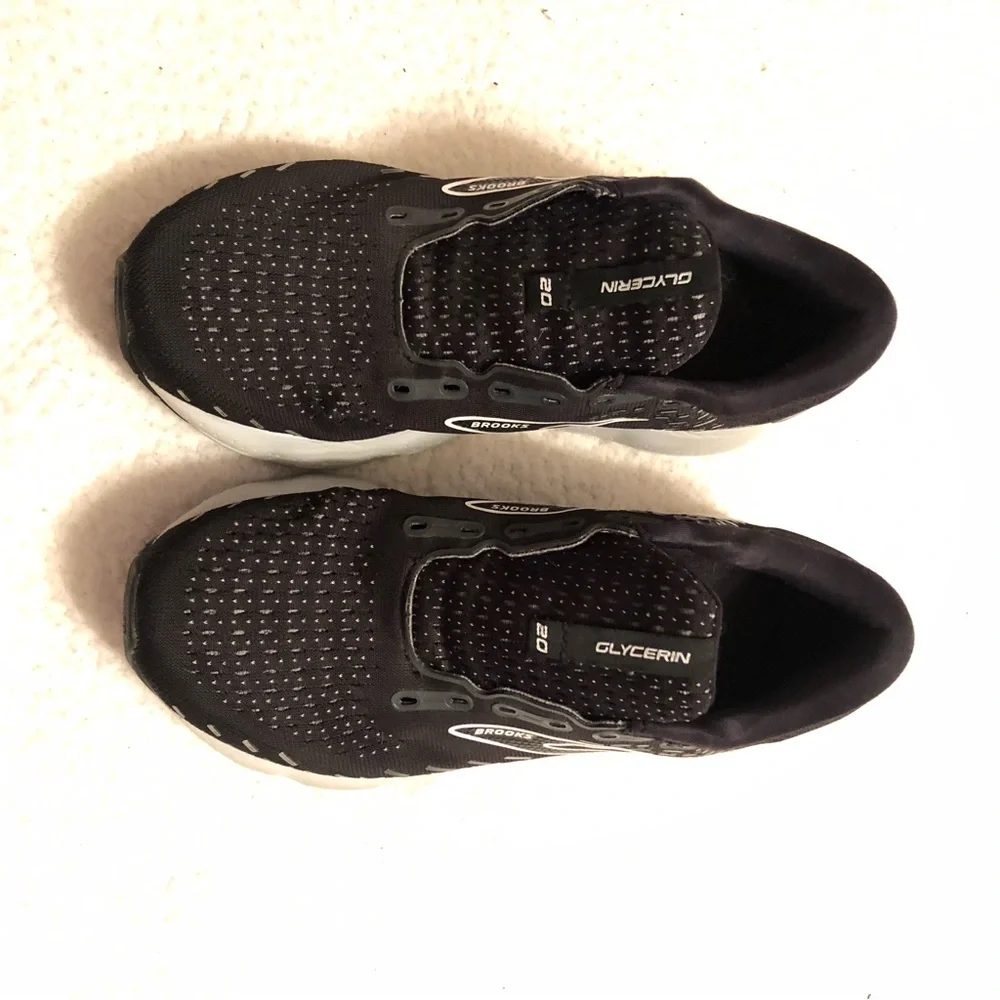 Brooks Black and White Men's Athletic Running Shoes